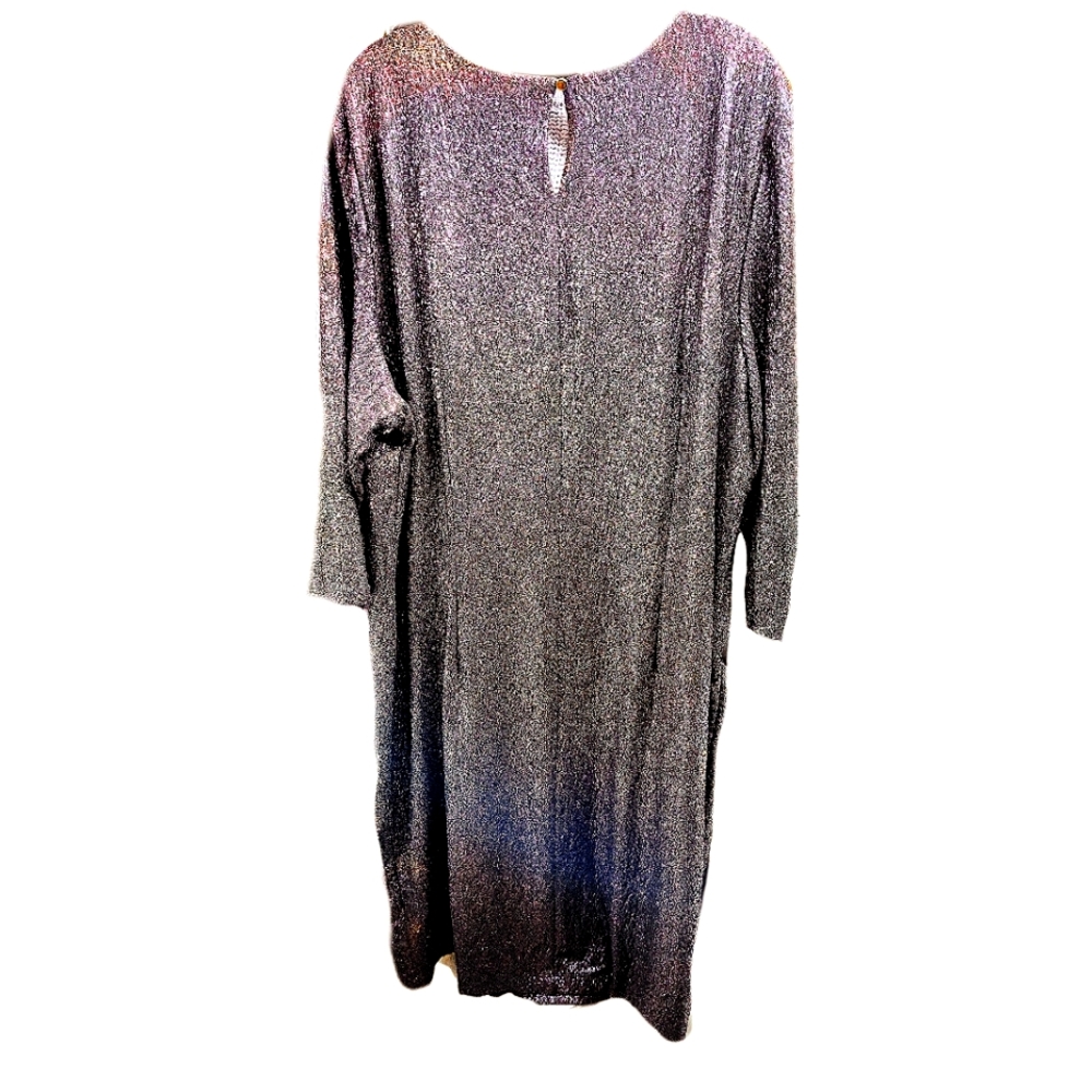 Purple Ombre Metallic Cocktail Dress V Neck 26/28 Lane Bryant New With T… - Picture 9 of 10
